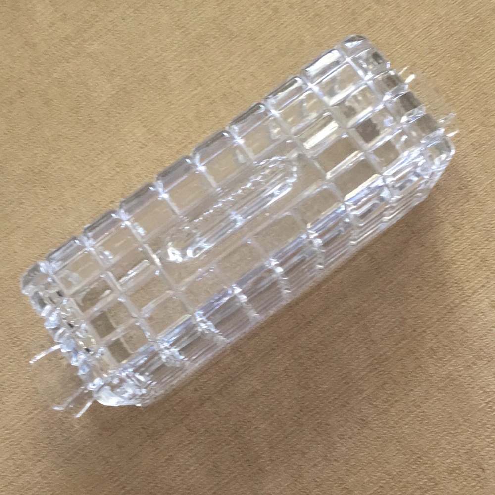 RARE Vintage Heisey Victorian Clear 1/4 Pound Covered Butter Dish with Handles